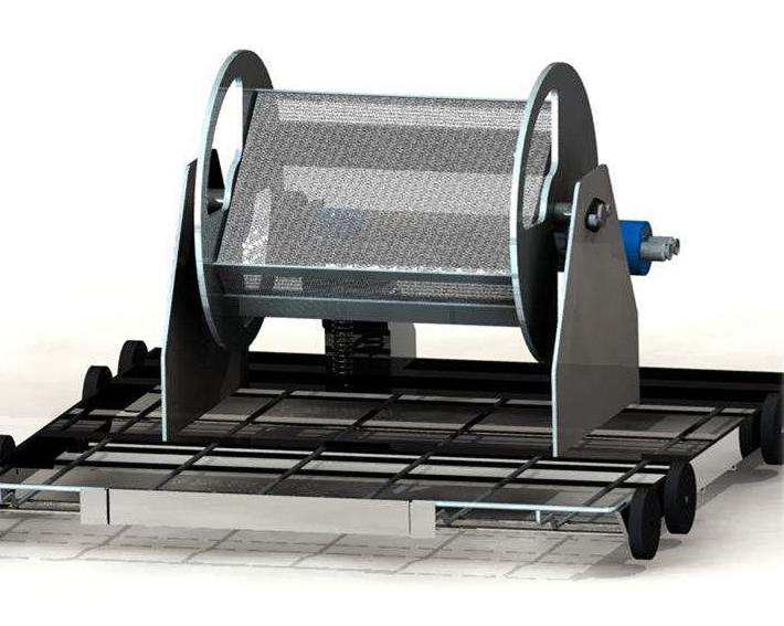 Lafette mit Drehkorb