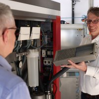 Kundengespräch Reinigungsanlage